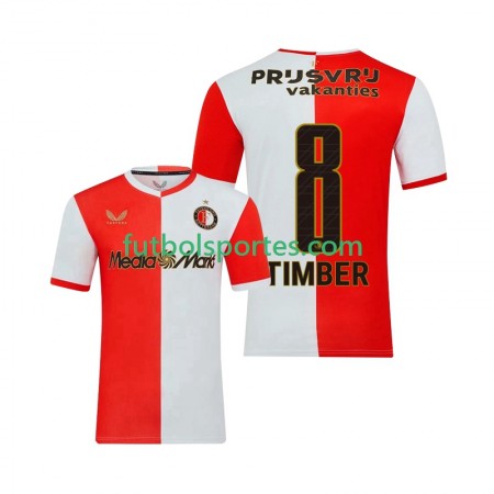 Camiseta Feyenoord Rotterdam Quinten Timber 8 Primera Equipación 2025/2026